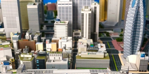 Японец создал огромную модель Токио из бумаги