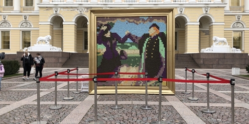 Копию картины Репина из шоколада выставили перед Михайловским дворцом