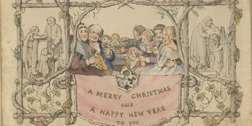 В Лондоне выставили одну из первых рождественских открыток в мире