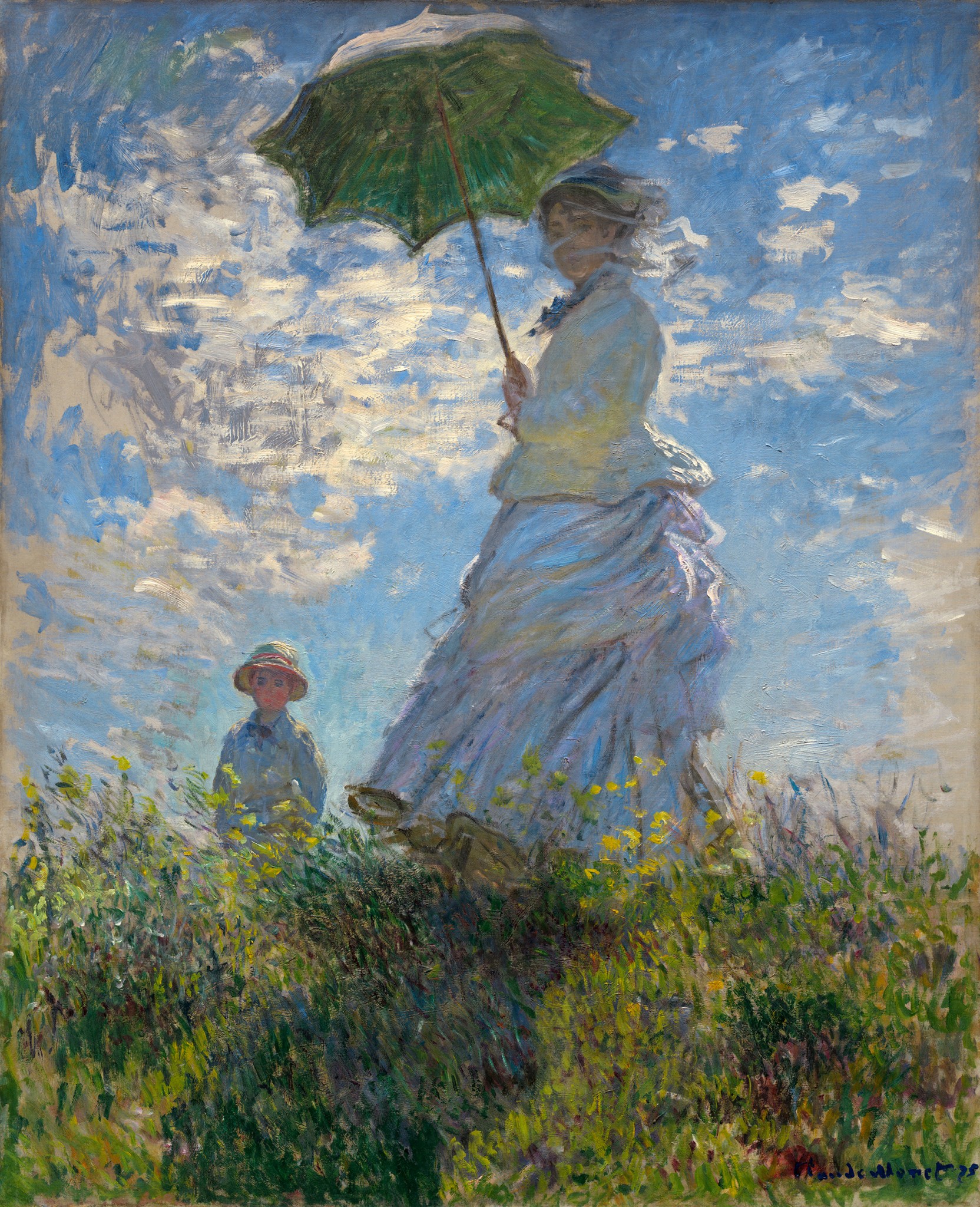 Моне женщина. Клод Моне woman with a Parasol. Клод Моне девушка с зонтиком оригинал. Клод Моне Камилла с сыном. “Woman with a Parasol - Madame Monet and her son” (1875)“.