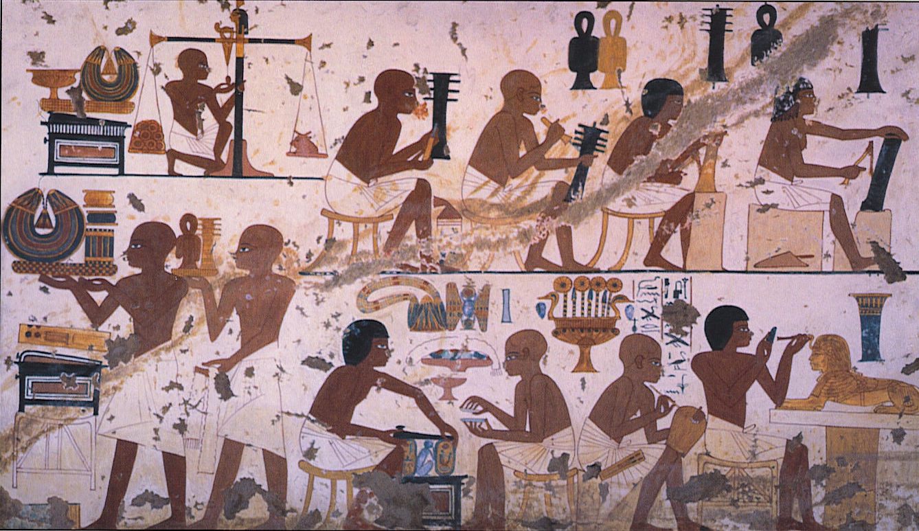 Мастерская изящных предметов при дворе Аменхотепа Третьего (1400 в до н.э.)