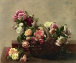 Живопись | Анри Фантен-Латур | Basket of Roses, 1880