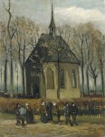 Живопись | Винсент ван Гог | Congregation Leaving the Reformed Church in Nuenen