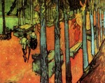 Живопись | Винсент ван Гог | Аликамп. Римский некрополь осенний листопад, 1888