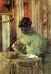 Живопись | Поль Гоген | Вышивальщица, или Метте Гоген, 1878