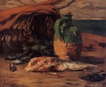 Живопись | Поль Гоген | Натюрморт с красной кефалью и кувшином, 1876