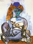 Живопись | Пабло Пикассо | Nude woman with turkish bonnet, 1955