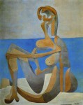 Живопись | Пабло Пикассо | Seated bather on the beach, 1929