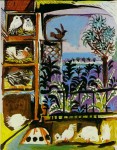 Живопись | Пабло Пикассо | Studio (Pigeons) (Velazquez), 1957