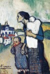 Живопись | Пабло Пикассо | The mother leading two children, 1901