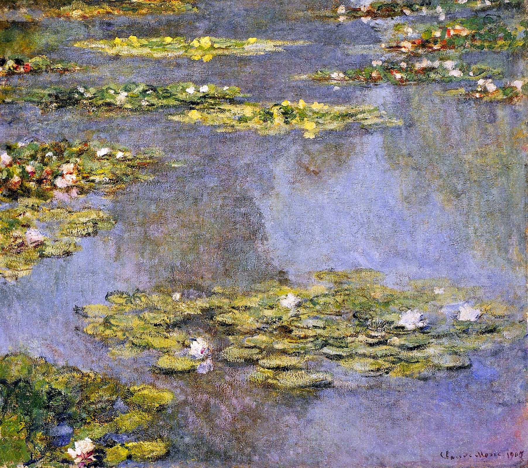 Water lilies картина клода моне