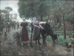 Живопись | Макс Либерман | Дорога в голландской деревне, 1885