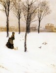 Живопись | Джузеппе де Ниттис | A Winter's Landscape