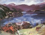 Живопись | Ловис Коринт | Вальхензее, пейзаж с коровой, 1921