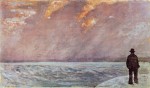 Живопись | Джованни Фаттори | Закат солнца над морем, 1895