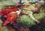 Живопись | Илья Репин | Спящий казак, 1914