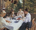 Живопись | Константин Коровин | За чайным столом, 1888