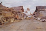 Живопись | Константин Коровин | Село на севере России, 1890