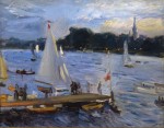 Живопись | Макс Слефогт | Парусные лодки на вечернем озере, 1905