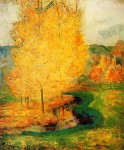 Живопись | Поль Гоген | By the Stream, Autumn, 1885
