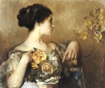 Живопись | Эдмунд Чарльз Тарбелл | Lady with a Corsage, 1911