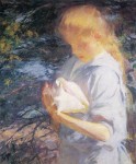 Живопись | Фрэнк Уэстон Бенсон | Элеанора с раковиной в руках, 1902