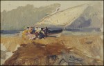 Живопись | Игнасио Пиназо Камарленх | Barca en la playa de Cabañas (Valencia), 1880