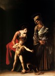 Живопись | Караваджо | Мадонна со змеей, 1606