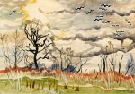Живопись | Чарльз Бёрчфилд | Птицы в полете, 1917