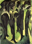 Живопись | Эрнст Людвиг Кирхнер | Пять женщин на улице, 1913