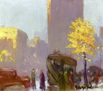 Живопись | Джордж Лакс | Fifth Avenue, New York, 1920