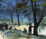 Живопись | Уильям Джеймс Глакенс | Central Park in Winter, 1905