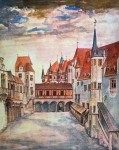 Акварель | Альбрехт Дюрер | Дворик замка в Инсбруке, 1494