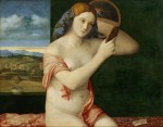 Живопись | Джованни Беллини | Обнажённая перед зеркалом, 1514-16
