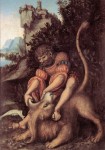 Живопись | Лукас Кранах Старший | Битва Самсона Со Львом, 1525
