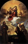 Живопись | Тициан Вечеллио | Мадонна во славе, с младенцем Иисусом, Святым Франциском и Альвесом, 1520