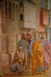 Фреска | Мазаччо | Святой Пётр исцеляет больного своей тенью