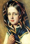 Живопись | Алексей Венецианов | Девушка в платке, 1830