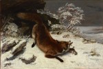 Живопись | Гюстав Курбе | Лиса на снегу, 1860