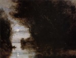 Живопись | Камиль Коро | Лунный Пейзаж, 1874
