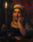 Живопись | Орест Кипренский | Гадалка со свечой, 1830