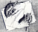 Графика | Мариуц Эшер | Drawing Hands, 1948