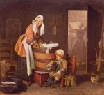 Живопись | Жан-Батист Симеон Шарден | Прачка, 1735
