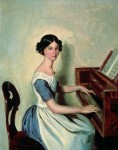 Живопись | Павел Федотов | Портрет надежды Ждановой за роялем, 1849-50