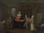 Живопись | Уильям Хогарт | Модный брак | Визит к шарлатану, 1743-45