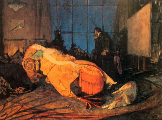 Секс у художников, пизды крупным