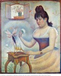 Живопись | Жорж-Пьер Сёра | Пудрящаяся Девушка, 1890