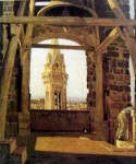 Живопись | Джузеппе Аббати | Башня на Палаццо дель Подеста, 1865