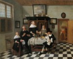 Живопись | Корнелис де Ман | Семейный портрет в интерьере