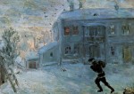 Живопись | Михаил Ларионов | Пейзаж под снегом, 1899